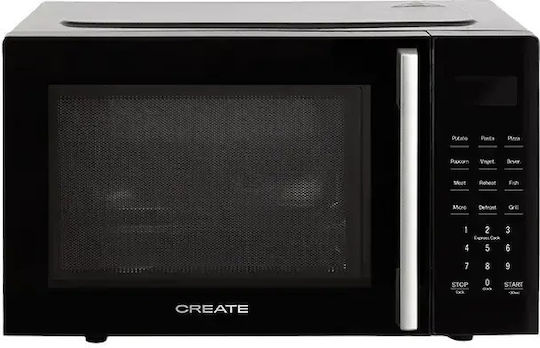 Create Cuptor cu microunde încorporat cu Grill 23lt Negru