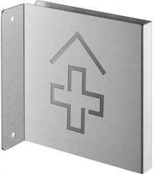 Πινακίδα Σήμανσης Ιατρείου 120x120 Mm Ανοξείδωτη Κάθετη Κολλητή Thirard 00472387