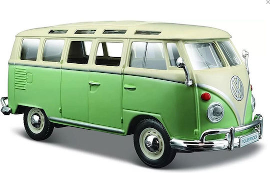 Maisto Volkswagen Van Samba Green Cream Sp Ed 1:25