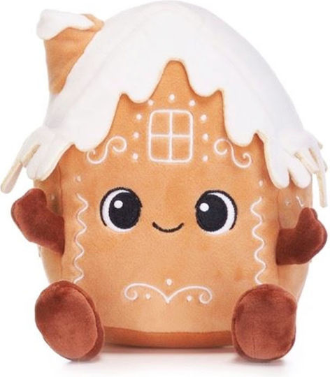 Коледна Кафява Джинджифилова Къща Christmas Kawaii Kuties Плюшена 20см