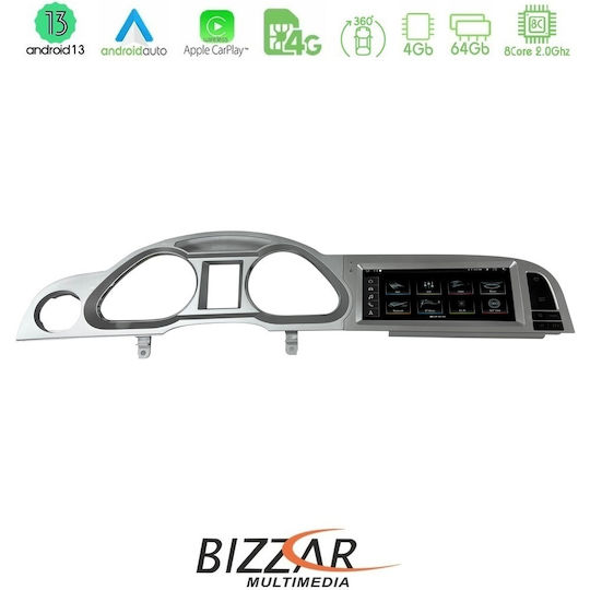 Bizzar Auto-Audiosystem für Audi A6 2004-2008 (Bluetooth/USB/AUX/WiFi/GPS/Apple-Carplay/Android-Auto/Notenblätter) mit Touchscreen 8.8"