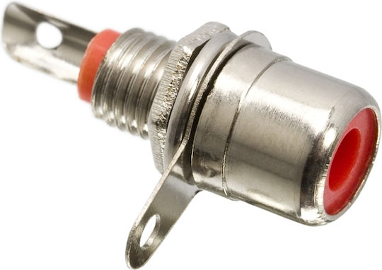 Set 10 Nickel-plated Mountable Rca Sockets