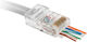 Set 100 Bucăți Prize Modular Jack "Pass Through" 8p8c Cat5e RJ45