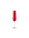 Bohemia Set Gläser Champagner aus Kristall in Rot Farbe Mit Stiel 200ml 6Stück