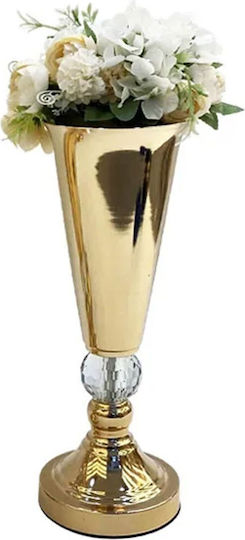 Marhome Decorative Vase Gold 12x12x33cm