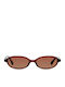 Meller Osei Woman Sunglasses With Red Horn-Rimmed Frame And Red Lens OS-MAROONGBROWN