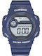 Tekday Digital Men's Watch Chronograph Battery with Blue Rubber Strap