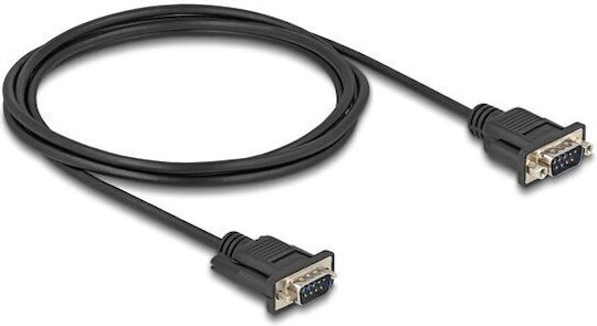 Delock Serial Cable Rs-232 D-sub9 Male to Male Connector Housing