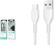 Ikrea USB 2.0 Cable USB-C male - USB-A Λευκό 1m