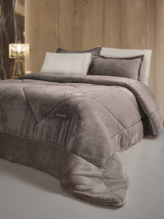 Guy Laroche Κουβερτοπάπλωμα Ημίδιπλο 180x240εκ. Moore Cocoa