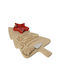 Kaemingk Weihnachtliche Schneidebrett Holz Beige L30xB20cm.