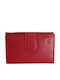 Large Leather Women's Wallet Travel with RFID Red
