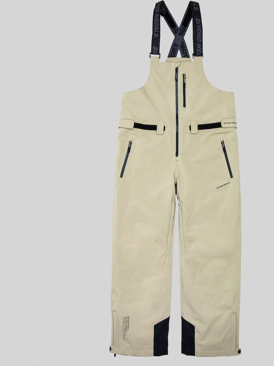 Beyond Medals I-008437-147 Men's Dungarees for Ski & Snowboard Beige
