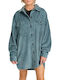 Winter Ocean Women's Long Sleeve Shirt Blue