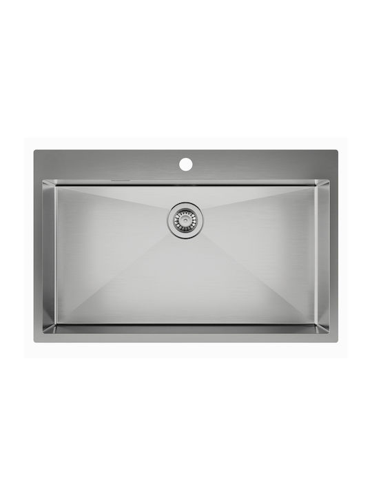 Helika Ένθετος Νεροχύτης Inox Brushed Μ79xΠ50.5cm Πορτοκαλί