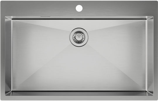 Helika Drop-In Inox Brushed L79xW50.5cm Orange