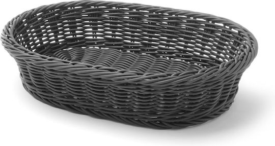 Hendi Ψωμιέρα Ψάθινη Μαύρη 32x23cm
