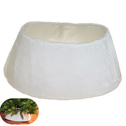 Christmas Tree Stand White with Furry Texture M...