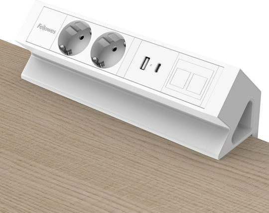 Fellowes Πολύπριζο με USB-A και USB-C