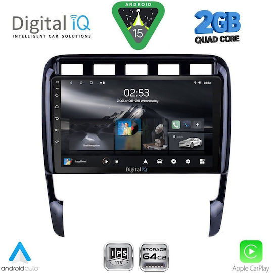 Digital IQ Ηχοσύστημα Αυτοκινήτου για Porsche Cayenne 2002-2011 (Bluetooth/USB/WiFi/GPS/Apple-Carplay/Android-Auto) με Οθόνη Αφής 9"