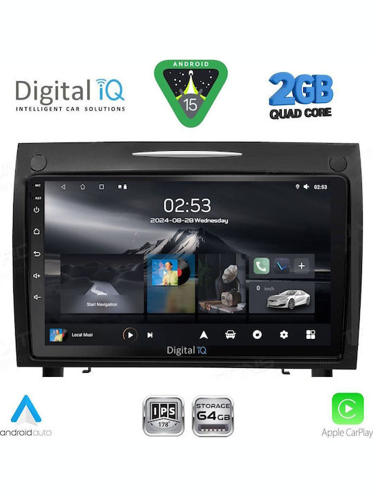 Digital IQ Car Audio System for Mercedes-Benz SLK 2004-2010 (Bluetooth/USB/WiFi/GPS/Apple-Carplay/Android-Auto) with Touch Screen 9"