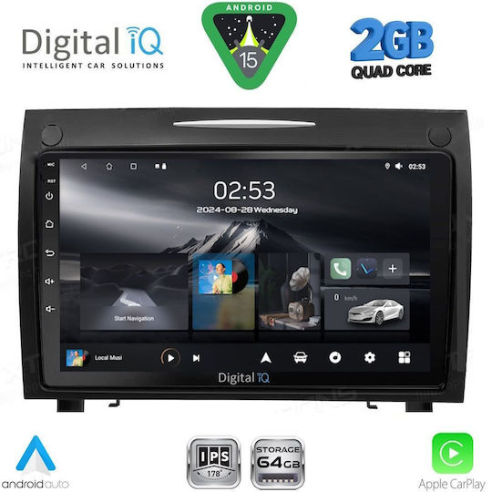 Digital IQ Car Audio System for Mercedes-Benz SLK 2004-2010 (Bluetooth/USB/WiFi/GPS/Apple-Carplay/Android-Auto) with Touch Screen 9"