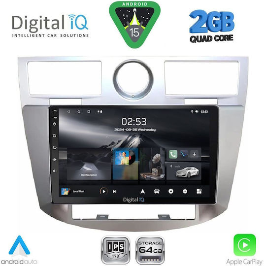 Digital IQ Auto-Audiosystem Chrysler Sebring 2008-2010 (Bluetooth/USB/WiFi/GPS/Apple-Carplay/Android-Auto) mit Touchscreen 9"