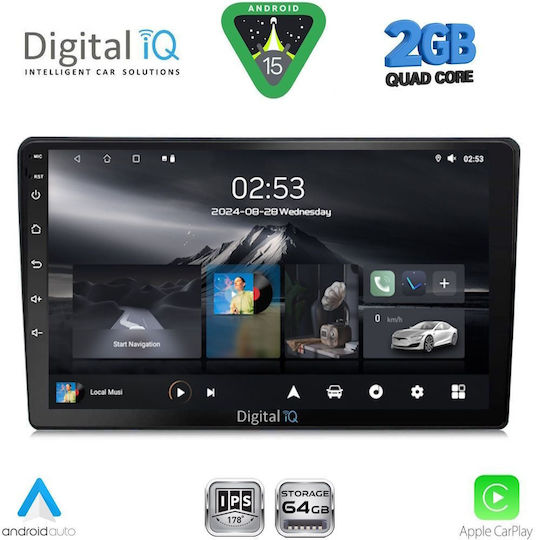 Digital IQ Car Audio System for Mazda 2 2002-2007 (Bluetooth/USB/WiFi/GPS/Apple-Carplay/Android-Auto) with Touch Screen 9"