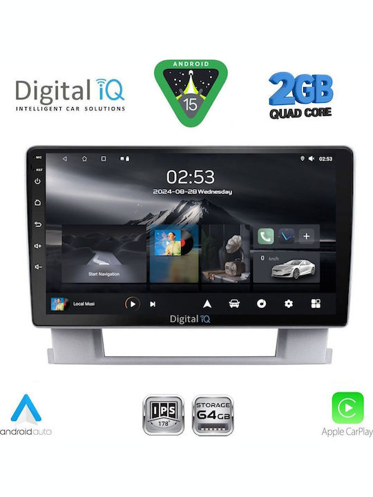 Digital IQ Car Audio System for Opel Astra 2010-2016 (Bluetooth/USB/WiFi/GPS/Apple-Carplay/Android-Auto) with Touch Screen 9"