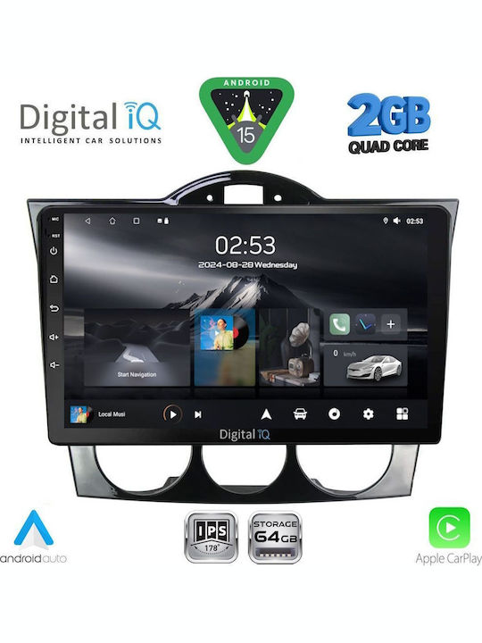 Digital IQ Car Audio System for Mazda RX-8 2001-2008 (Bluetooth/USB/WiFi/GPS/Apple-Carplay/Android-Auto) with Touch Screen 9"