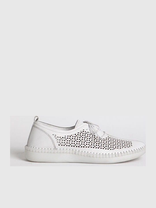Δερμάτινα Γυναικεία Oxfords σε Χακί Χρώμα