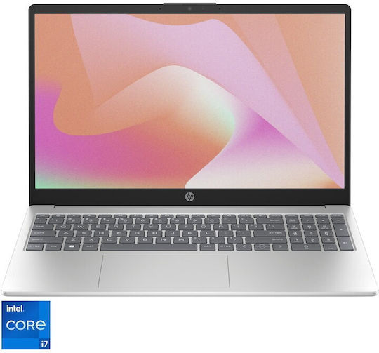 HP 15-fd0081nq 15.6" FHD (i7-1355U/16GB/512GB SSD/No OS) Alb Diamant (Tastatură Engleză Internațională)