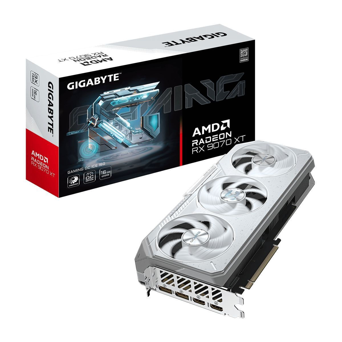 Gigabyte Radeon RX 9070 XT 16GB GDDR6 GAMING OC ICE Κάρτα Γραφικών