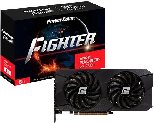 PowerColor Radeon RX 7600 rev. 2.0 8GB GDDR6 Fighter Graphics Card