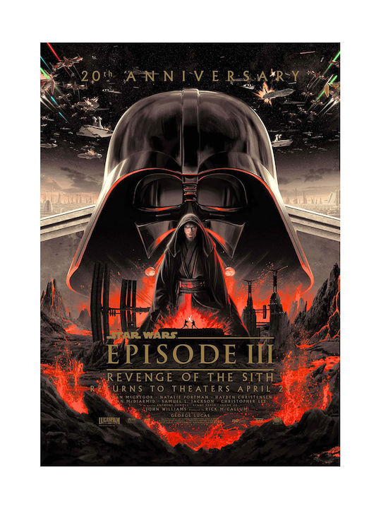 Poster Star Wars Revenge Sith 20th Anniversary Mv303 21cm X 30cm