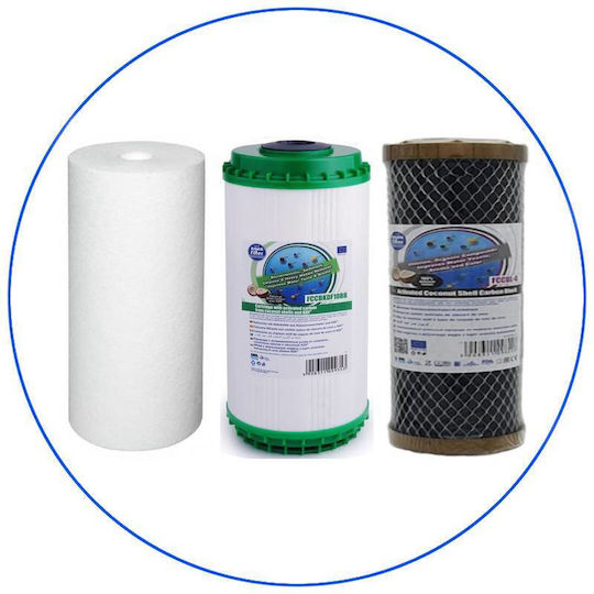 Aqua Filter Ανταλλακτικό Φίλτρο Νερού Κεντρικής Παροχής / Βρύσης / Αντίστροφης Όσμωσης από Ενεργό Άνθρακα 10" 1 μm