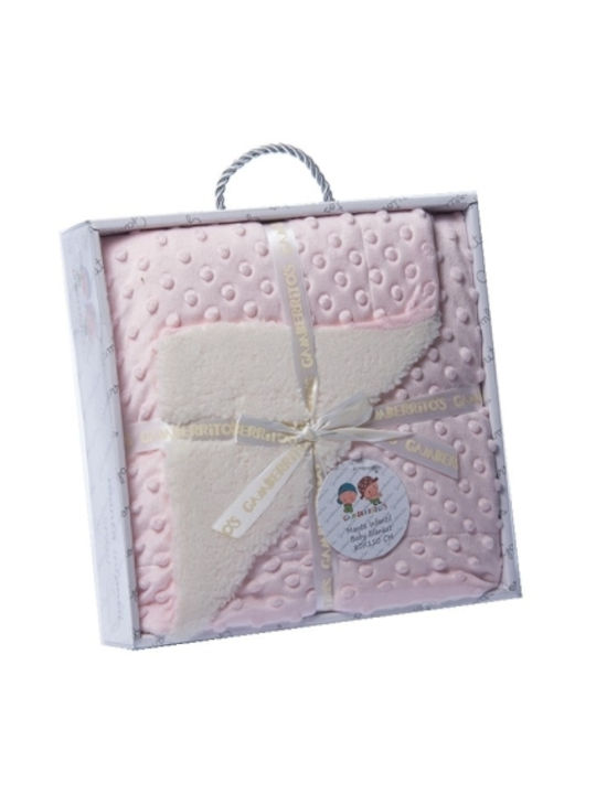 Gamberritos Kids Blanket Nursery Swaddling Blankets Pink 80x110cm
