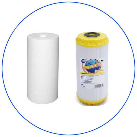 Aqua Filter Water Filter Replacement Reverse Osmosis (RO) / Softeners / Central Water Filtration System / Washing Machine made of Resin 10" Big-Blue 20 μm