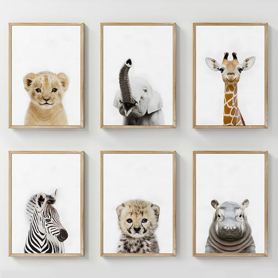 Pakketo Loriel 6-Piece Wooden Painting 33x48cm