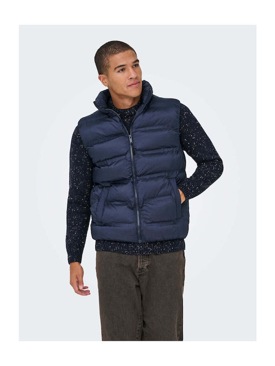 Only & Sons Ärmellos Jacke Puffer Night Sky
