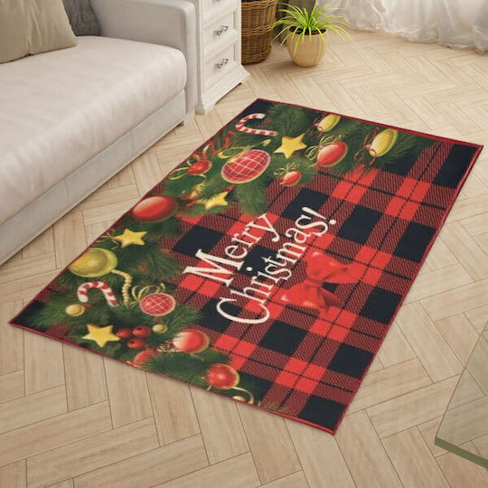 SpitiBazaar Covor Rectangular Red Plaid