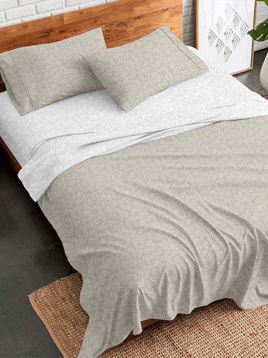 Palatex Sheet Sets Single Flannel 160x260cm. Stepp Beige-ecru 3pcs