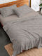 Palatex Stepp Σετ Σεντόνια Διπλά Φανελένια 200x260εκ. Samoan Beige (2τμχ)