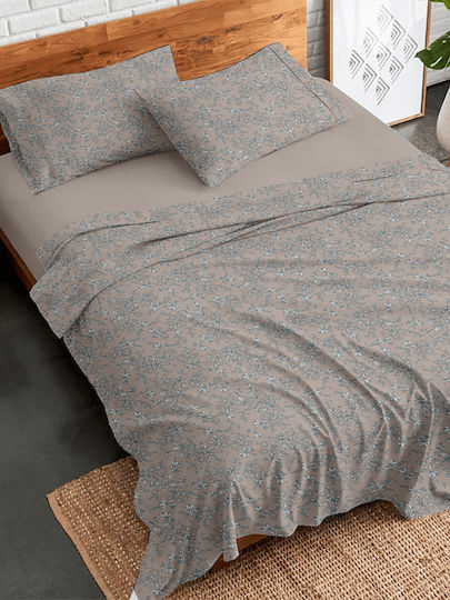 Palatex Сет Чаршафи Двойни Фланелени 200x260см. Stepp Samoan Beige 2бр