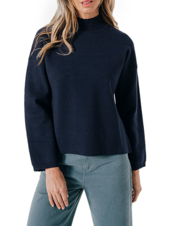 Women's Sweater Turtleneck Blue