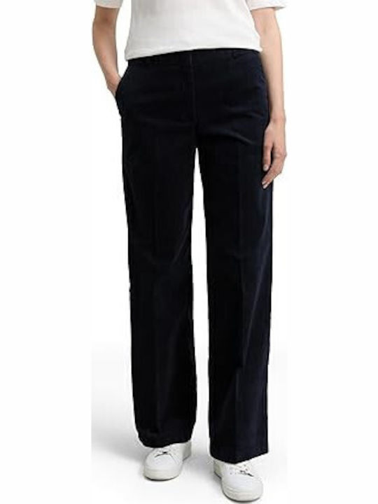 Damen Stoff Hose mit Gummizug Dark Blue