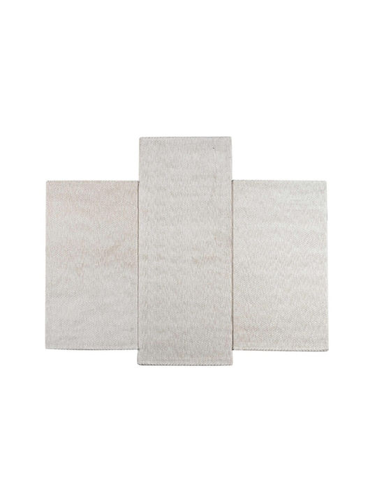 Pierre Cardin Modern Bedroom Rugs Set Cream 9999991329805 3pcs