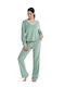 Primavera Winter Damen Pyjama-Set Green