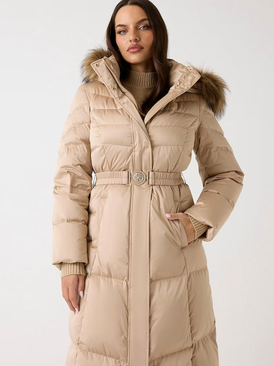 Guess Μακρύ Γυναικείο Puffer Μπουφάν για Χειμών...