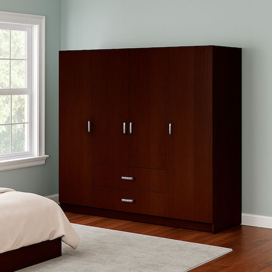 Vier Türen Kleiderschrank Royal Wenge 200x58x177cm